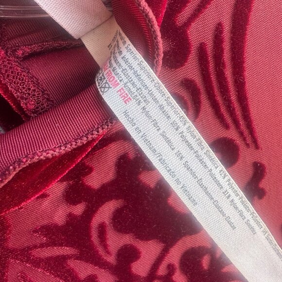 Free People Intimately Long Sleeve Semi-Sheer Velvet/Mesh Burnout Mini Dress S - Picture 4 of 8